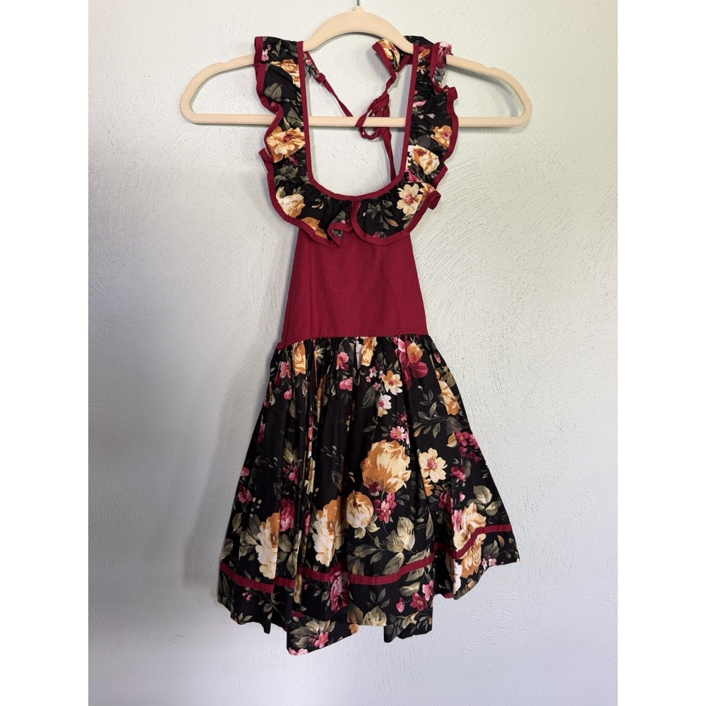 Dollcake Ribbon Dance Boutique Dress Raspberry Botanical Floral Girls Size 6
